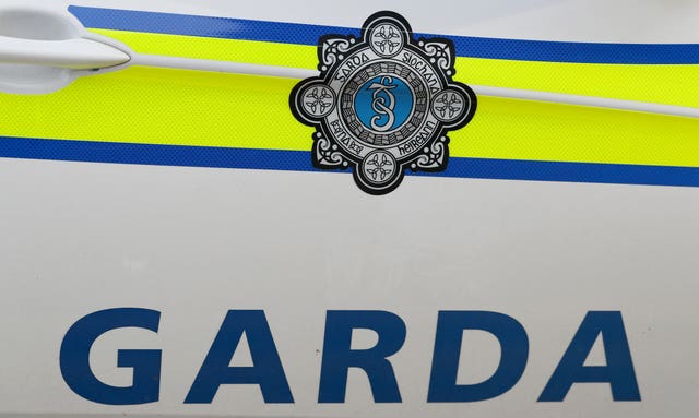 The Garda logo on a Garda vehicle