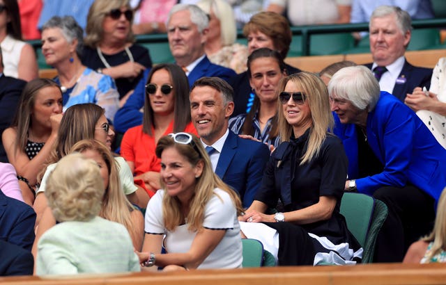 Phil Neville and his team received a standing ovation on Centre Court at Wimbledon