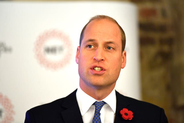 The Duke of Cambridge at the launch of the National Emergencies Trust