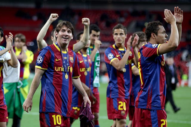 Barcelona won the Champions League at Wembley in 2011