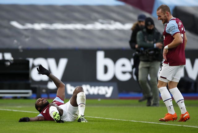 Michail Antonio had a unique way of toasting his goal against Burnley.