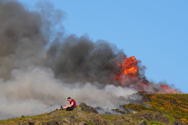 Holyrood Park fire