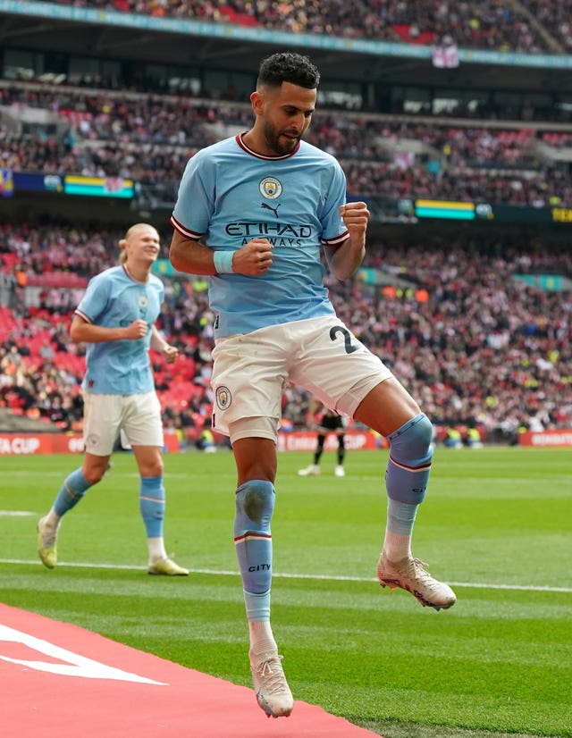 Riyad Mahrez treble cuts down Blades and takes Manchester City to FA Cup final