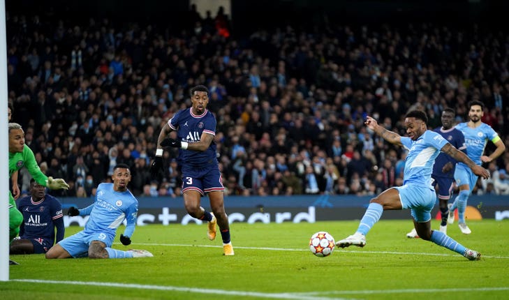 Raheem Sterling equalised for City