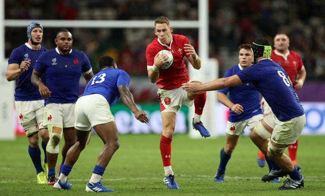 Liam Williams (centre) has been a key player for Wales in Japan.