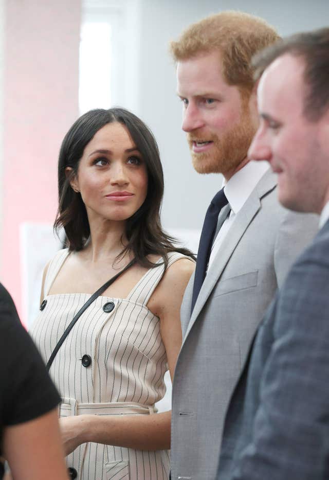 Meghan Markle and Prince Harry are joining Boris Johnson at the Women's Empowerment reception (Yui Mok/PA)