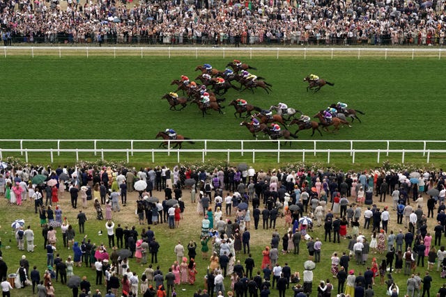 Runners storm down the track in the Golden Jubilee