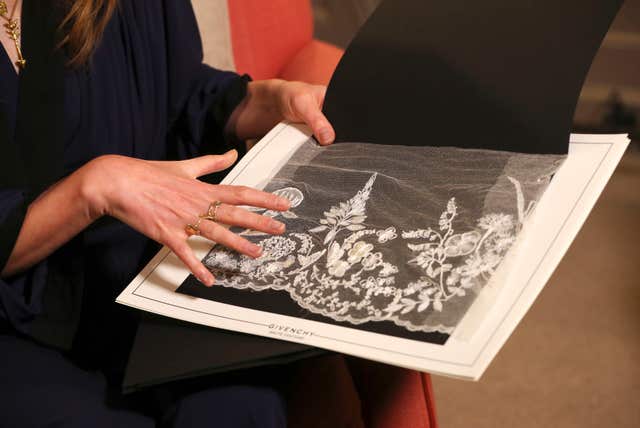 Clare Waight Keller designed Meghan's wedding dress (Hannah McKay/PA)