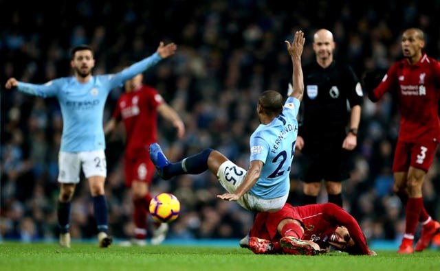 Liverpool led City by four points at the top of the Premier League