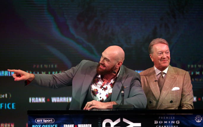 Tyson Fury and promoter Frank Warren