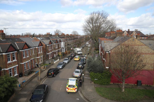 Police activity at a property on Darell Road in Kew, south-west London, where the body of Laureline Garcia-Bertaux was found in a shallow grave in the garden