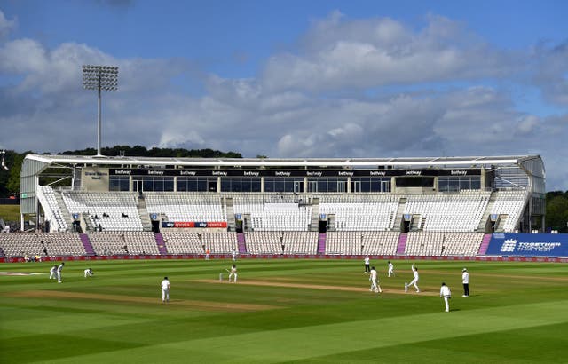 England take on Pakistan in a Test match at the Ageas Bowl last year 