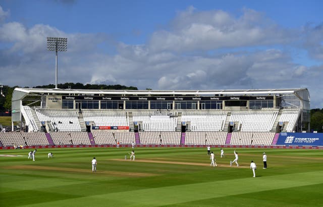 England take on Pakistan in a Test match at the Ageas Bowl last year