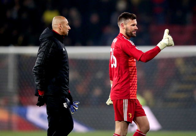 Watford goalkeeper Ben Foster, right, was at fault for the goal