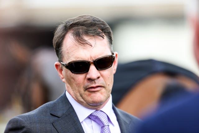 Aidan O'Brien at the Curragh on Sunday