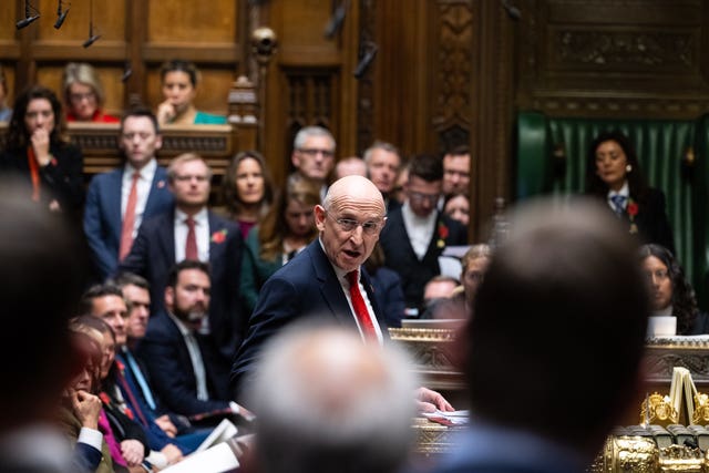 John Healey delivering his Budget speech in the House of Commons