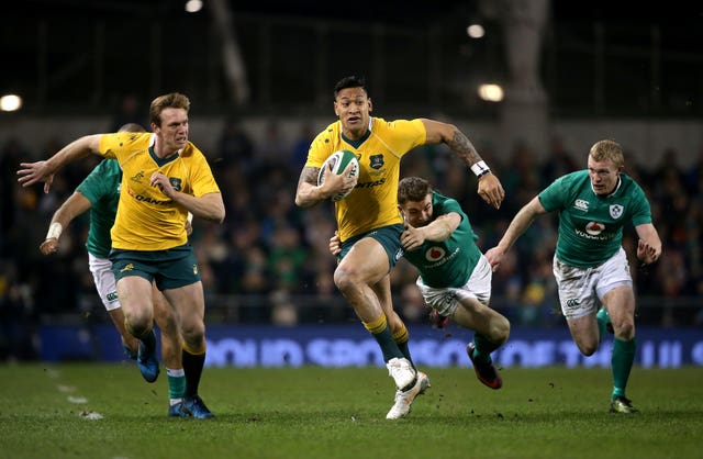 Israel Folau made 62 appearances for Australia