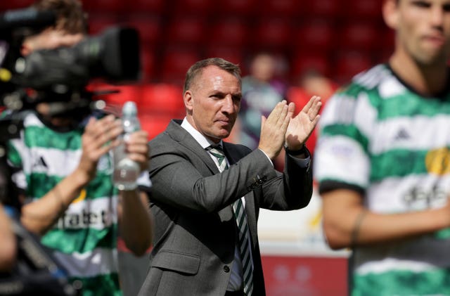 Brendan Rodgers' Celtic beat Aberdeen 3-1 (Steve Welsh/PA)