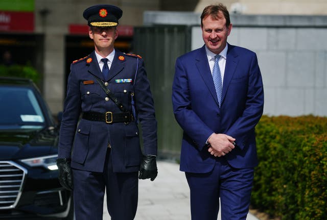 Justice Minister Jim O’Callaghan (right) with Garda Commissioner Justin Kelly