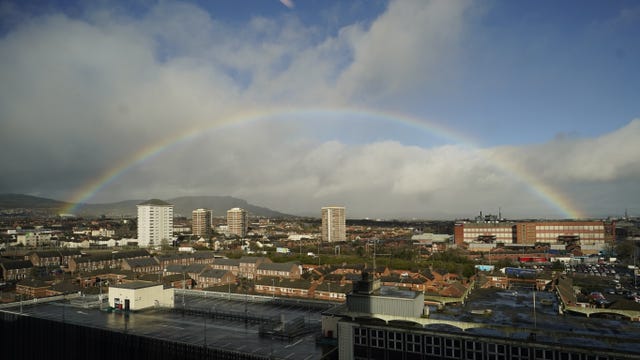 A rainbow over Belfast