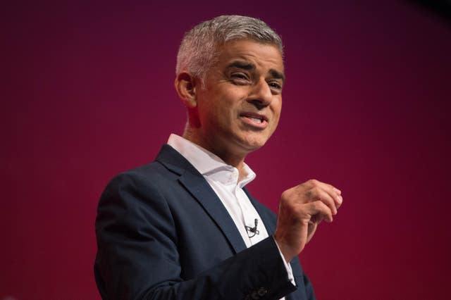 Mayor of London Sadiq Khan (Stefan Roussea/PA)