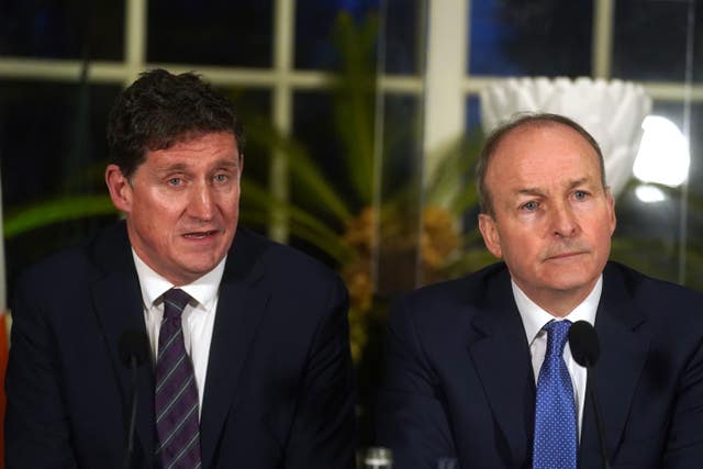 Eamon Ryan and Tanaiste Micheal Martin