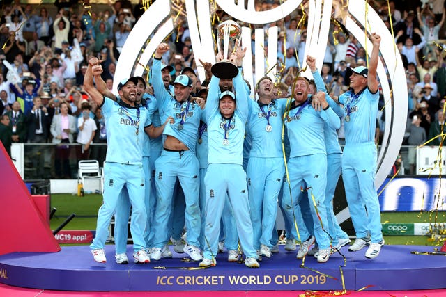 England lift the Cricket World Cup 