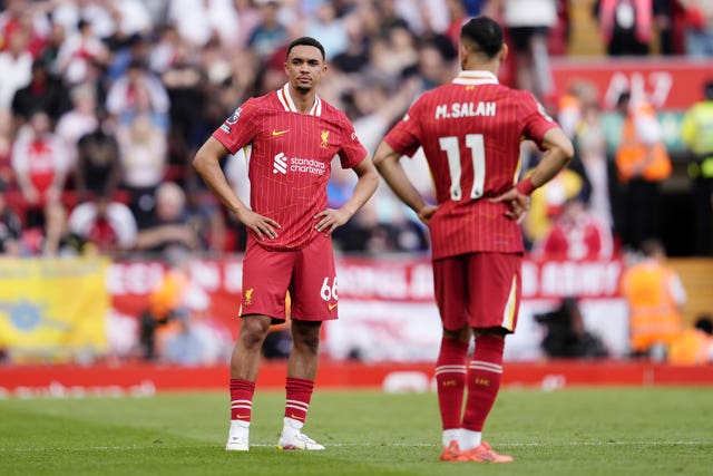 Liverpool's Trent Alexander-Arnold during his side's 2-2 home Premier League draw against Arsenal