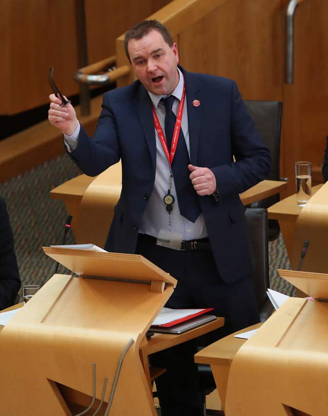 Scottish Labour MSP Neil Findlay at the Scottish Parliament in Edinburgh