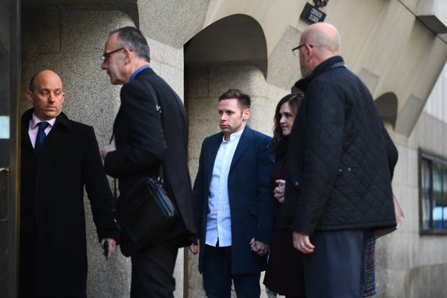 The family of Charlotte Brown arrive at the Old Bailey