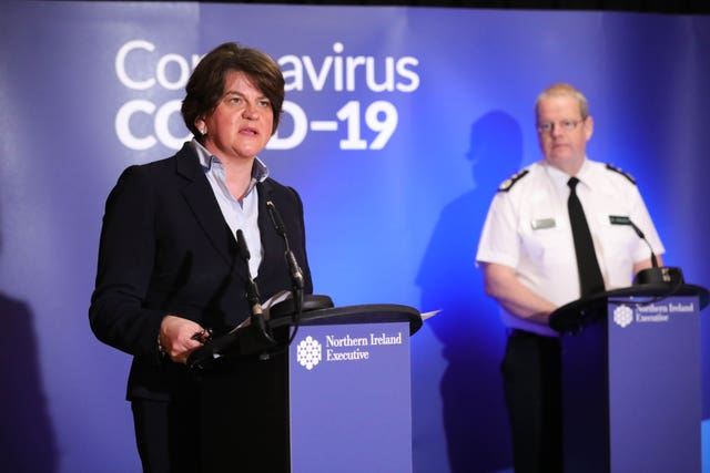 Arlene Foster and Simon Byrne
