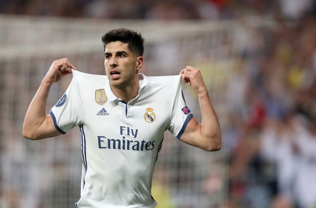 Real Madrid's Marco Asensio celebrates scoring a goal