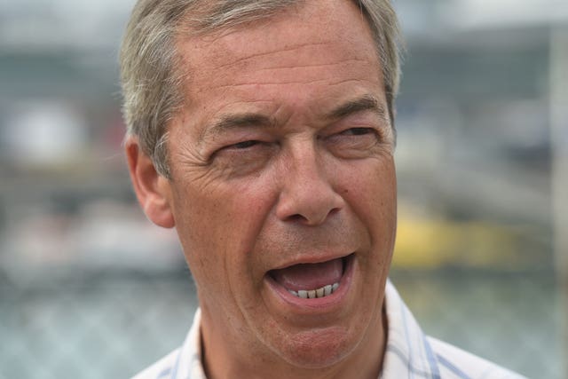 Brexit Party leader Nigel Farage