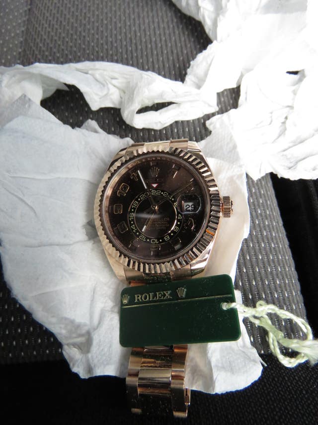 A Rolex watch recovered as part of Operation Destabilise