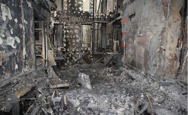 The Ty Belgrave House boutique hotel after the fire