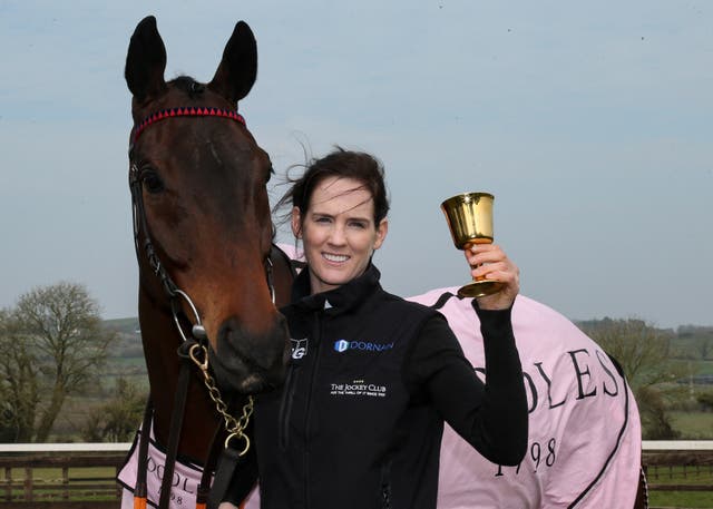 Rachael Blackmore with Gold Cup winner A Plus Tard