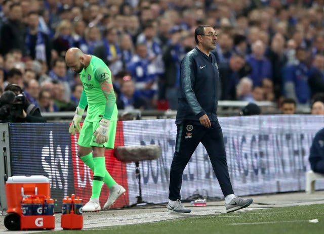 Willy Caballero (left) was set to come on