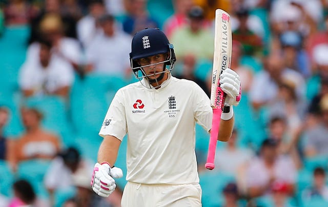 Joe Root celebrates a half-century against Australia