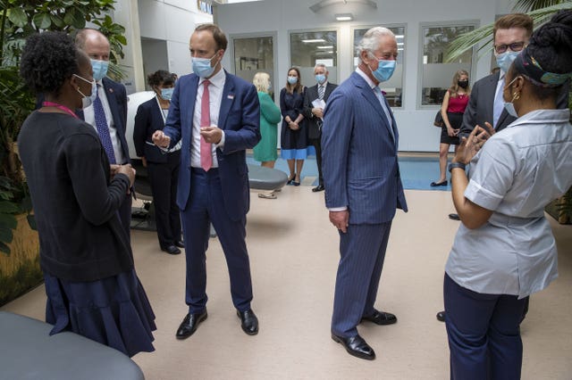 Charles visit to Chelsea and Westminster Hospital