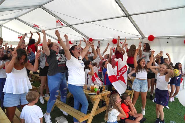 Fans watch England v Germany – UEFA Women’s Euro 2022 – Final