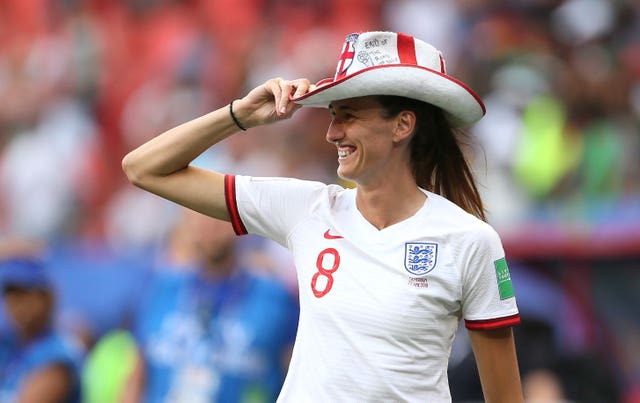 Jill Scott celebrates England's win