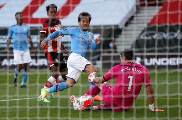 Alex McCarthy (right) made a string of fine saves 