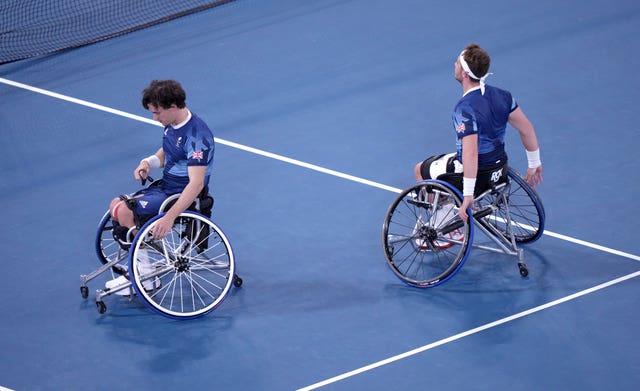 Great Britain's Gordon Reid, left, and Alfie Hewett were left dejected