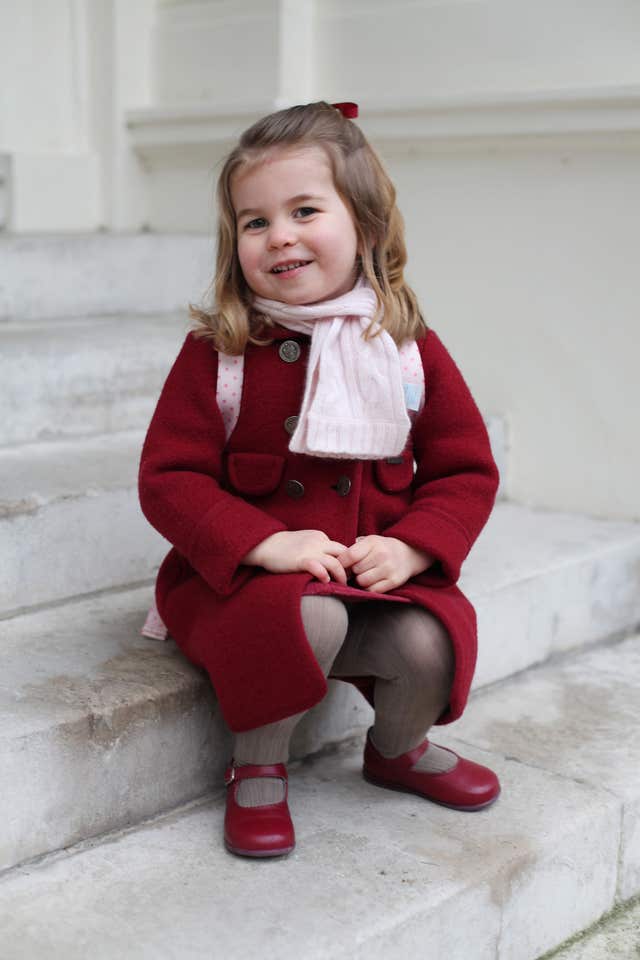Princess Charlotte on her first day of nursery (HRH The Duchess of Cambridge 2018/PA)