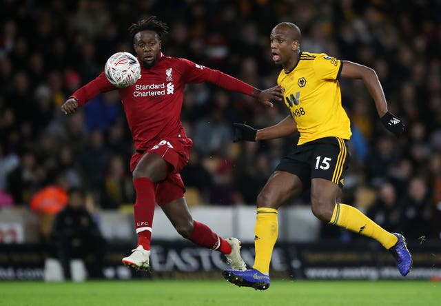 Divock Origi, left, was on the scoresheet for Liverpool 