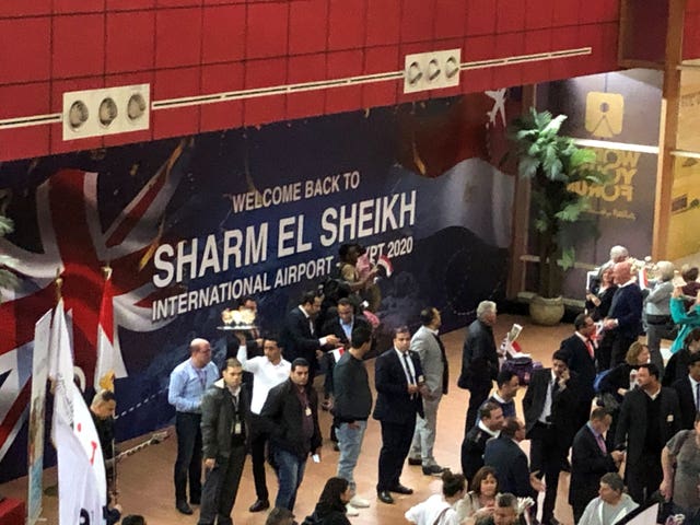UK flight lands in Sharm el-Sheikh