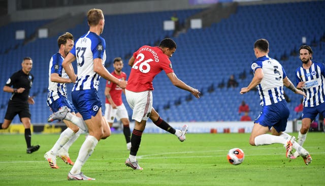 Mason Greenwood scored one and provided another in Tuesday's 3-0 triumph at the Amex