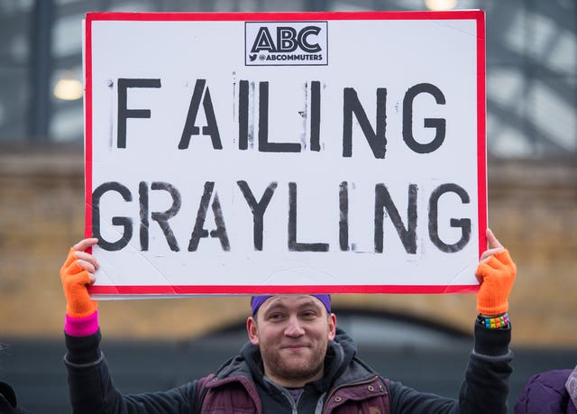 Rail protester