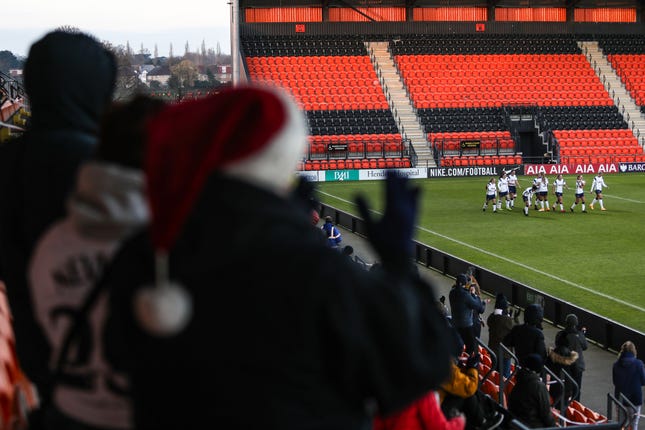 Tottenham celebrate Angela Addison's goal