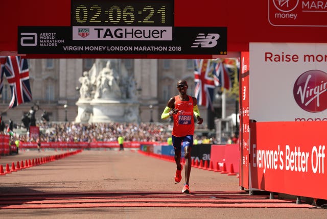 Sir Mo Farah, finishing third in April